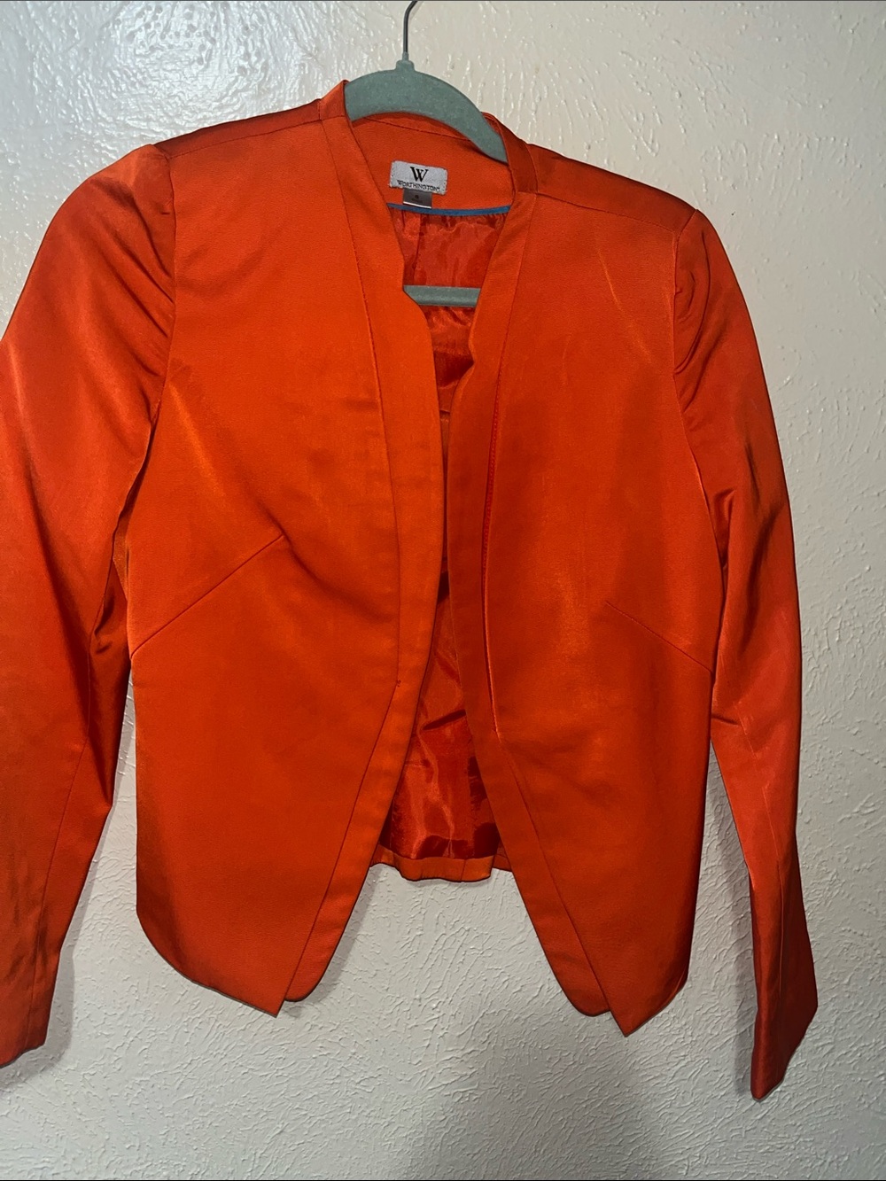 W by Worth Bright Orange Open-Front Blazer